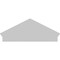 Ekena Millwork Peaked Cap Sunburst Architectural PVC Combination Pediment, 40"W x 16-7/8"H x 2-3/4"P (Pitch 6/12) PEDPC040X170PKC01 - alternate 3